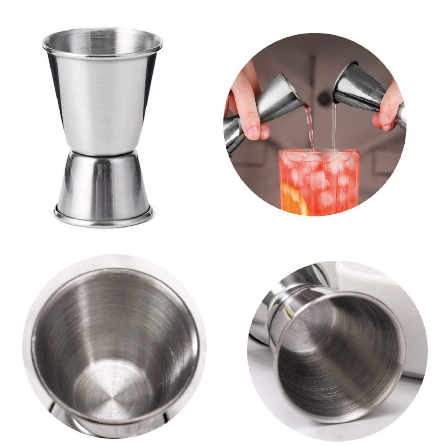 0.5oz / 1oz Stainless Steel Cocktail Jiggers Promosky Gifts