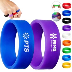 Debossed Color Filled Silicone Finger Ring