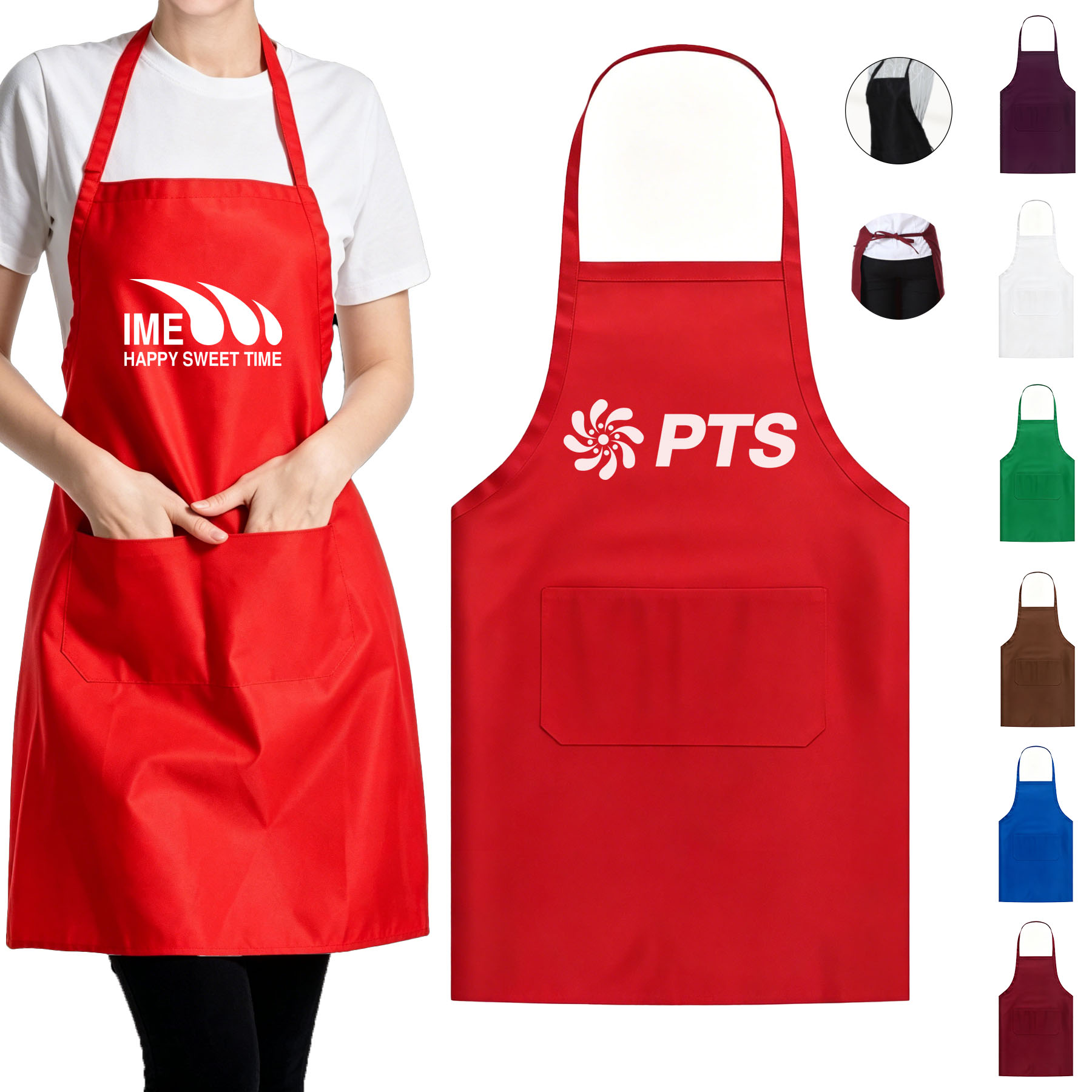 Kitchen Apron With Front Pocket