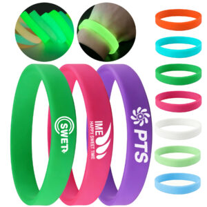 Glow In the Dark Screen Printed Silicone Bracelet