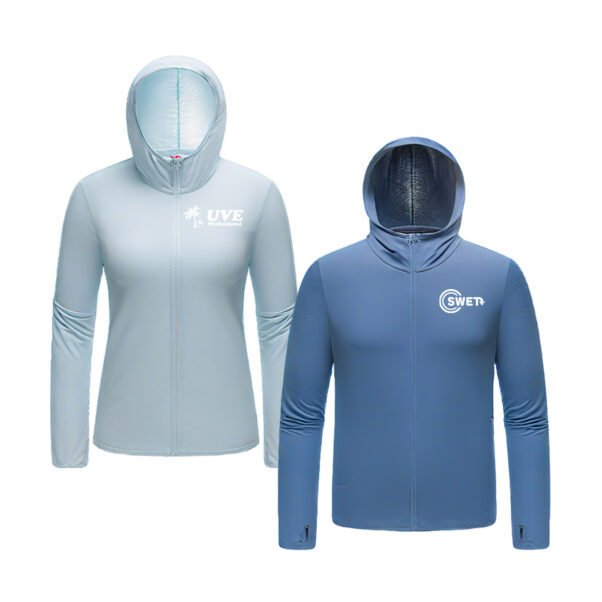 UPF 50+ Long Sleeve Sun Protection Zip Up Hoodie