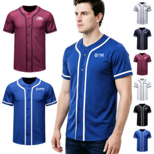 Full-Button Sublimation Baseball Jersey