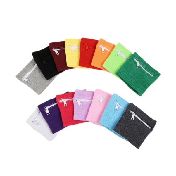 Cotton Zipper Wristband Coin Purse
