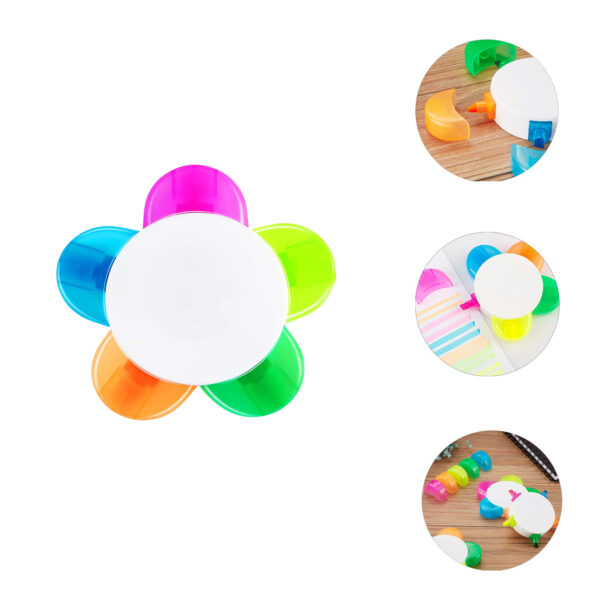 Petal Shaped Highliter 5 in 1 Markers