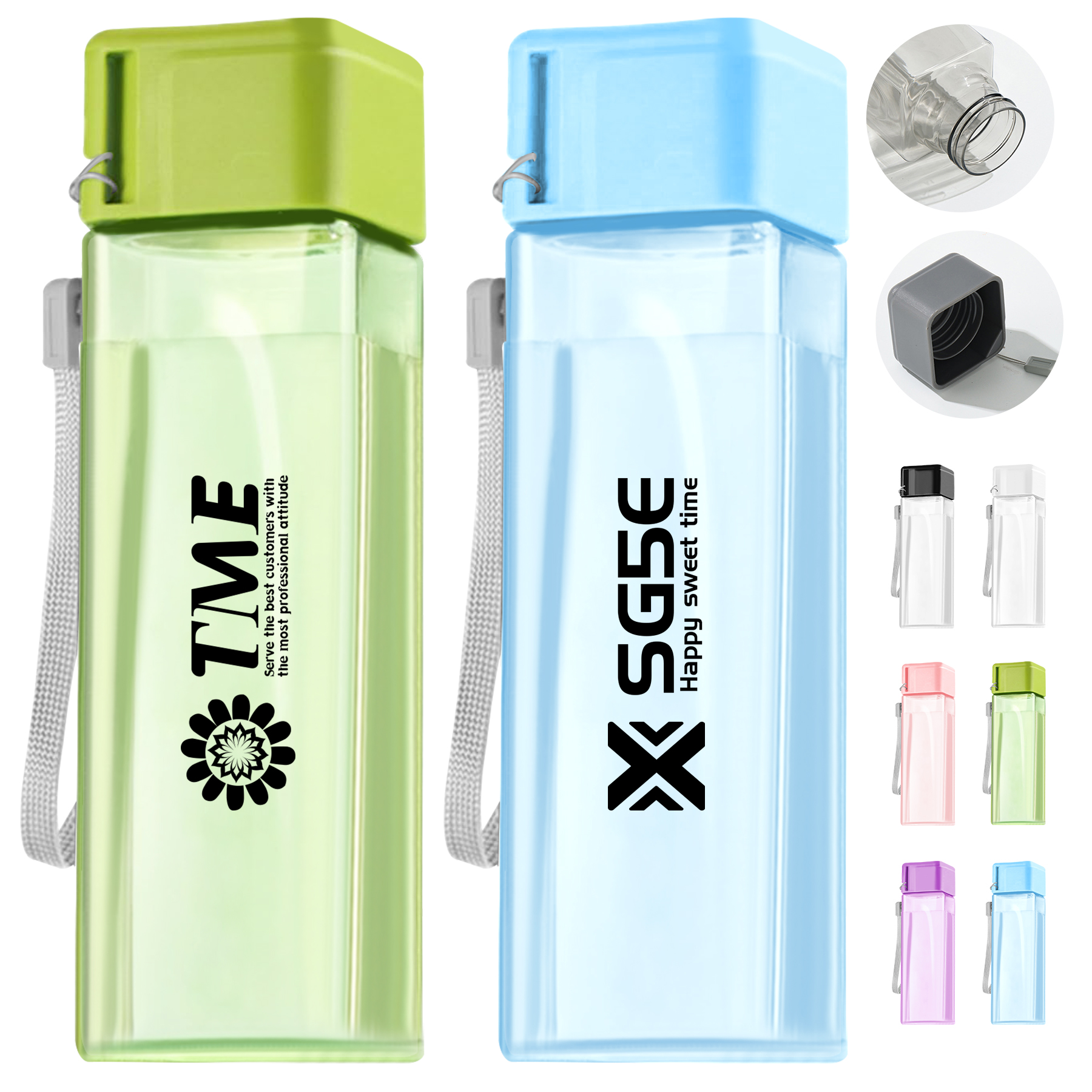 16.9oz Transparent Plastic Water Bottle