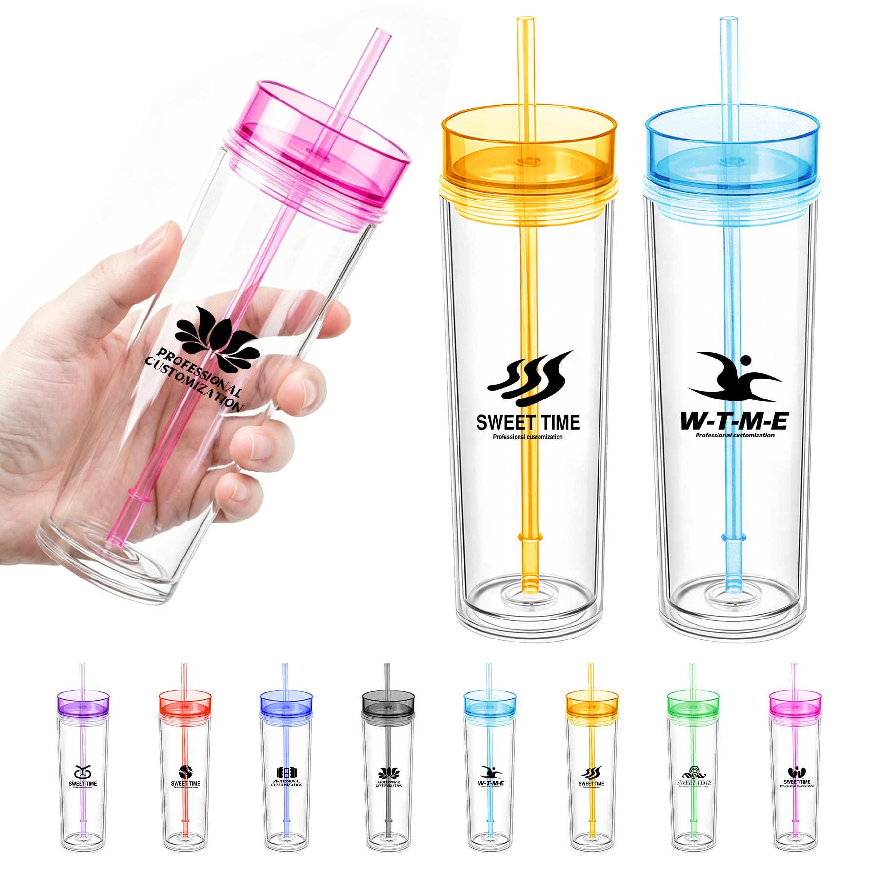 Plastic Straw Cup