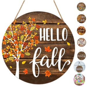 Round Wood Hanging Sign With A Rope