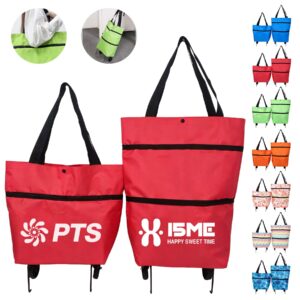 Reusable Collapsible Grocery Tote Bag with Wheels