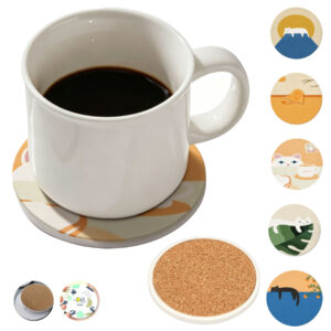 Diatom Mud Cork Drink Coasters