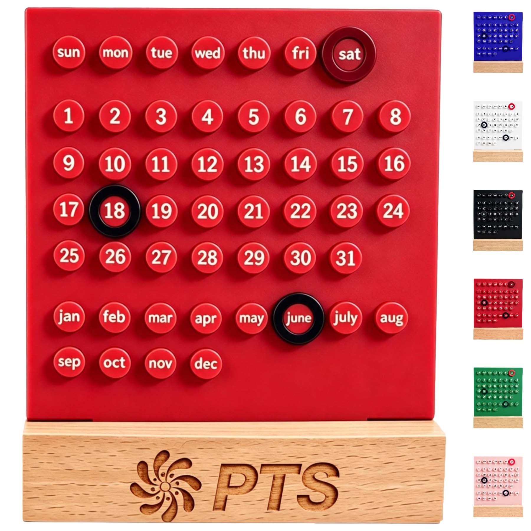 Wooden Desk Perpetual Calendar