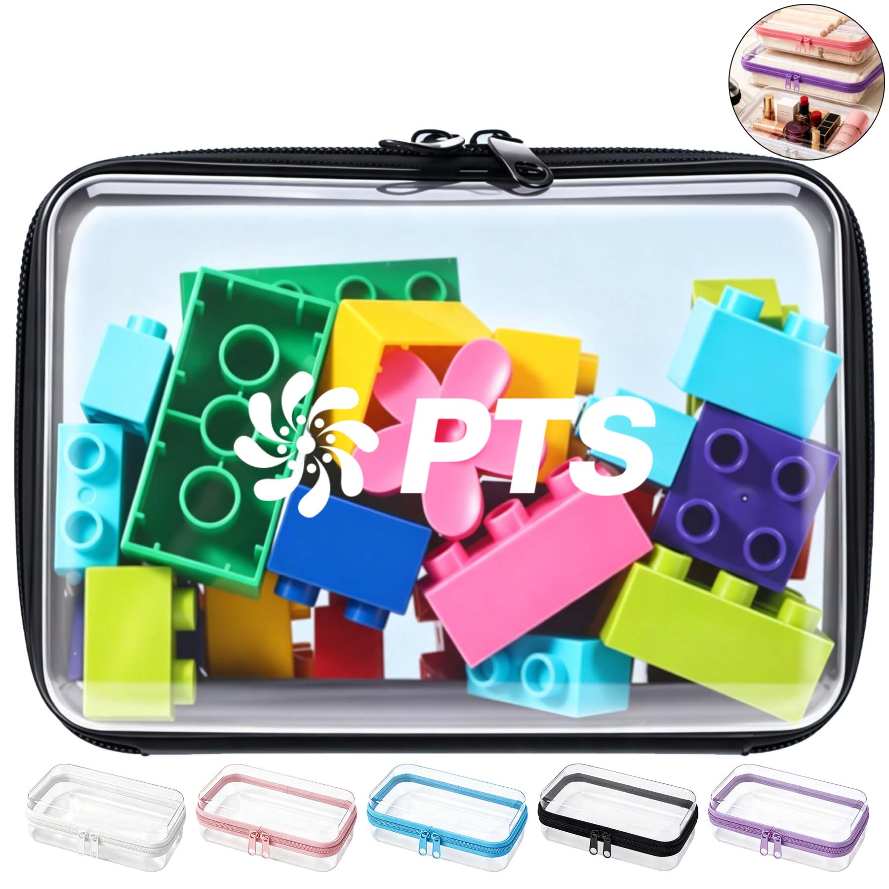 Transparent Zipper Storage Case