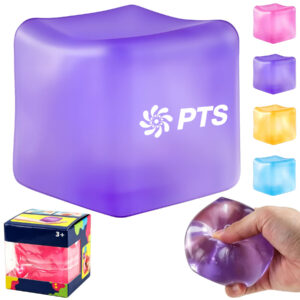 Squishy Ice Cube Stress Relief Fidget Toy With Colorful Gift Box