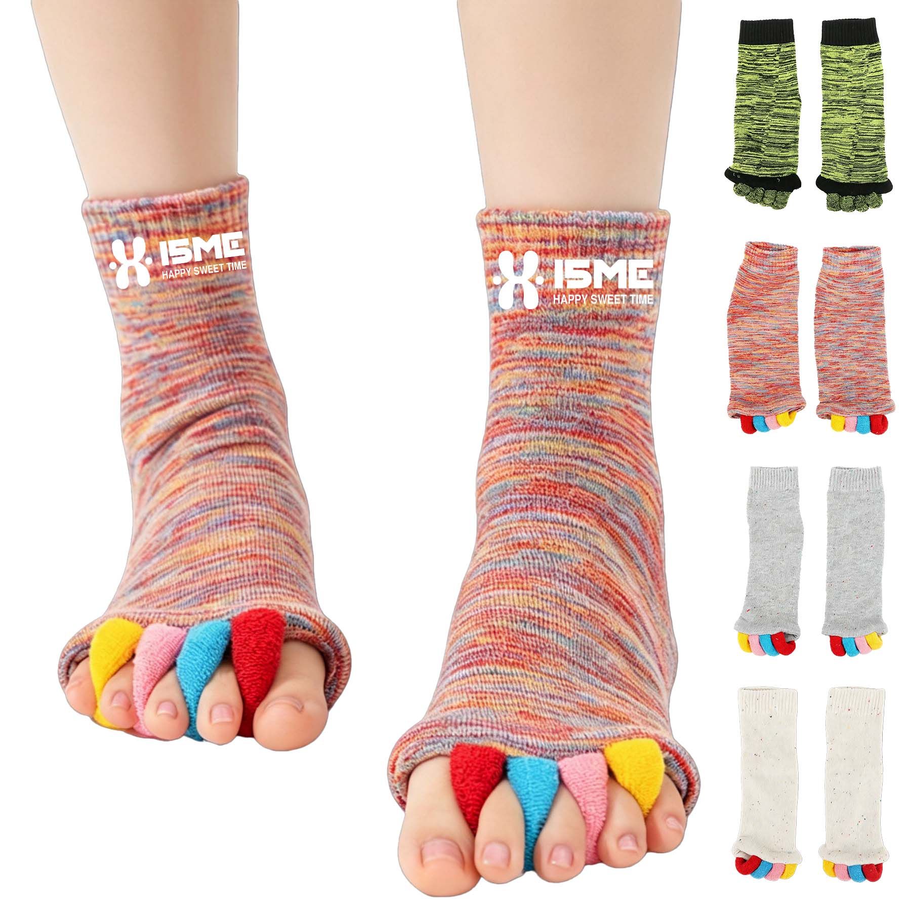 Crew Length Five-Toe Socks