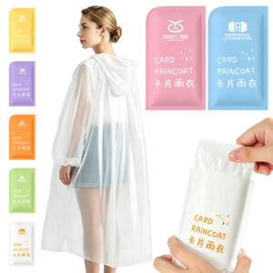 Tear-Resistant Card Rain Poncho
