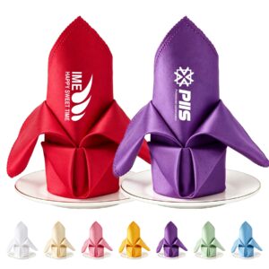 Solid Color Table Dinner Polyester Napkins