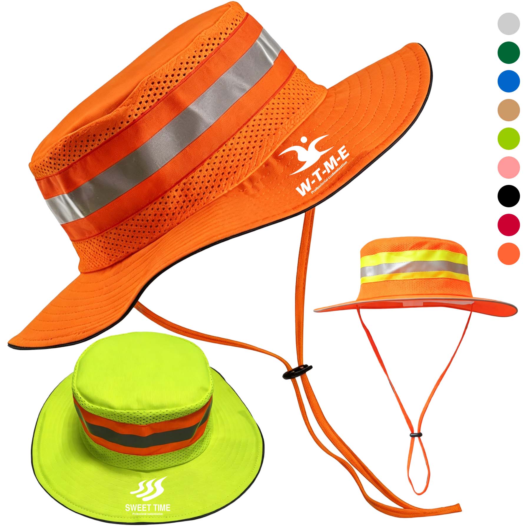 Unisex High Visibility Reflective Bucket Hat