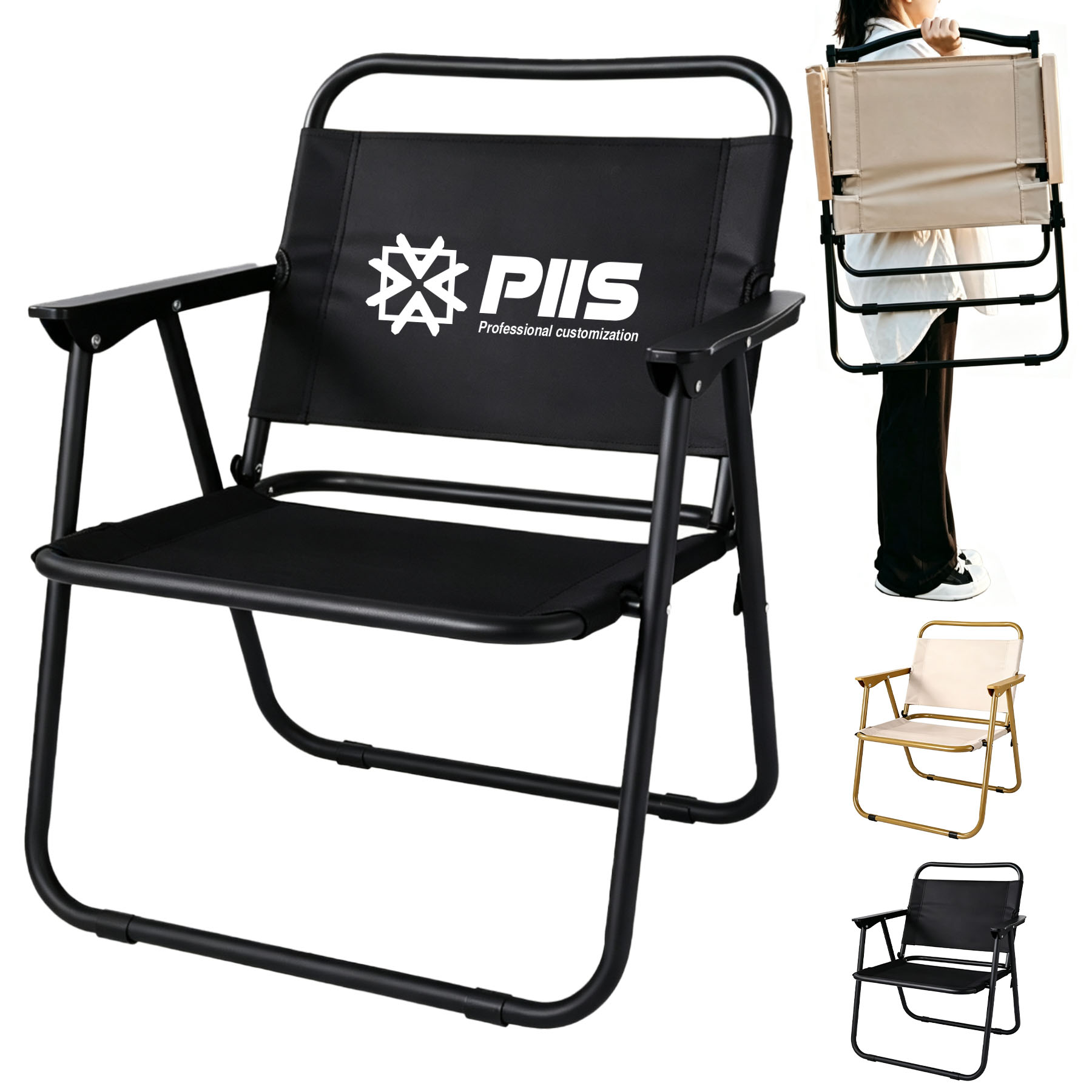 Outdoor Folding Chair With Armrest