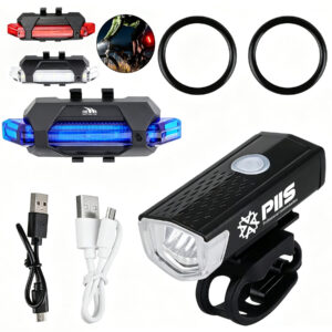 USB Rechargeable Bike Light Set