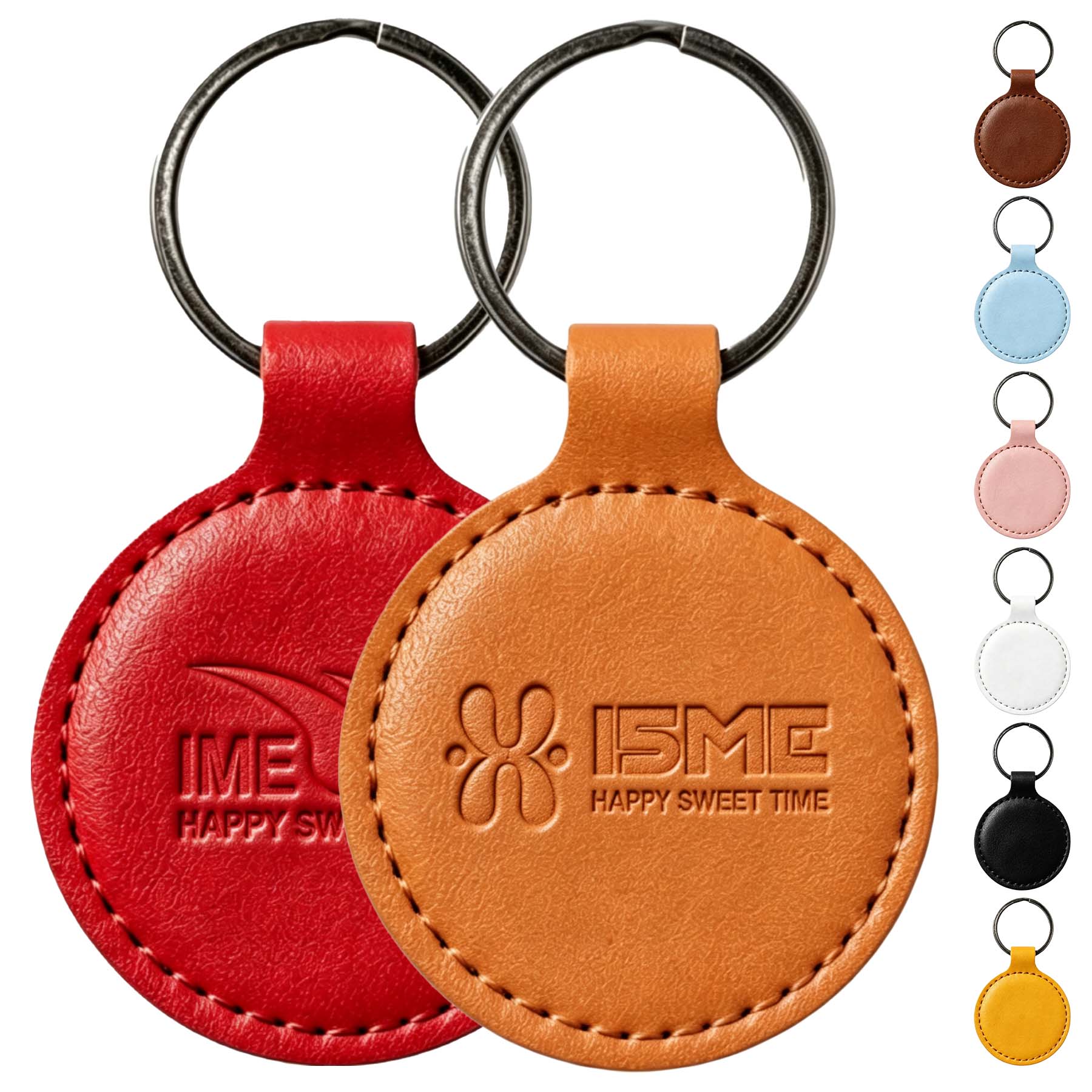 PU Round Key Chain
