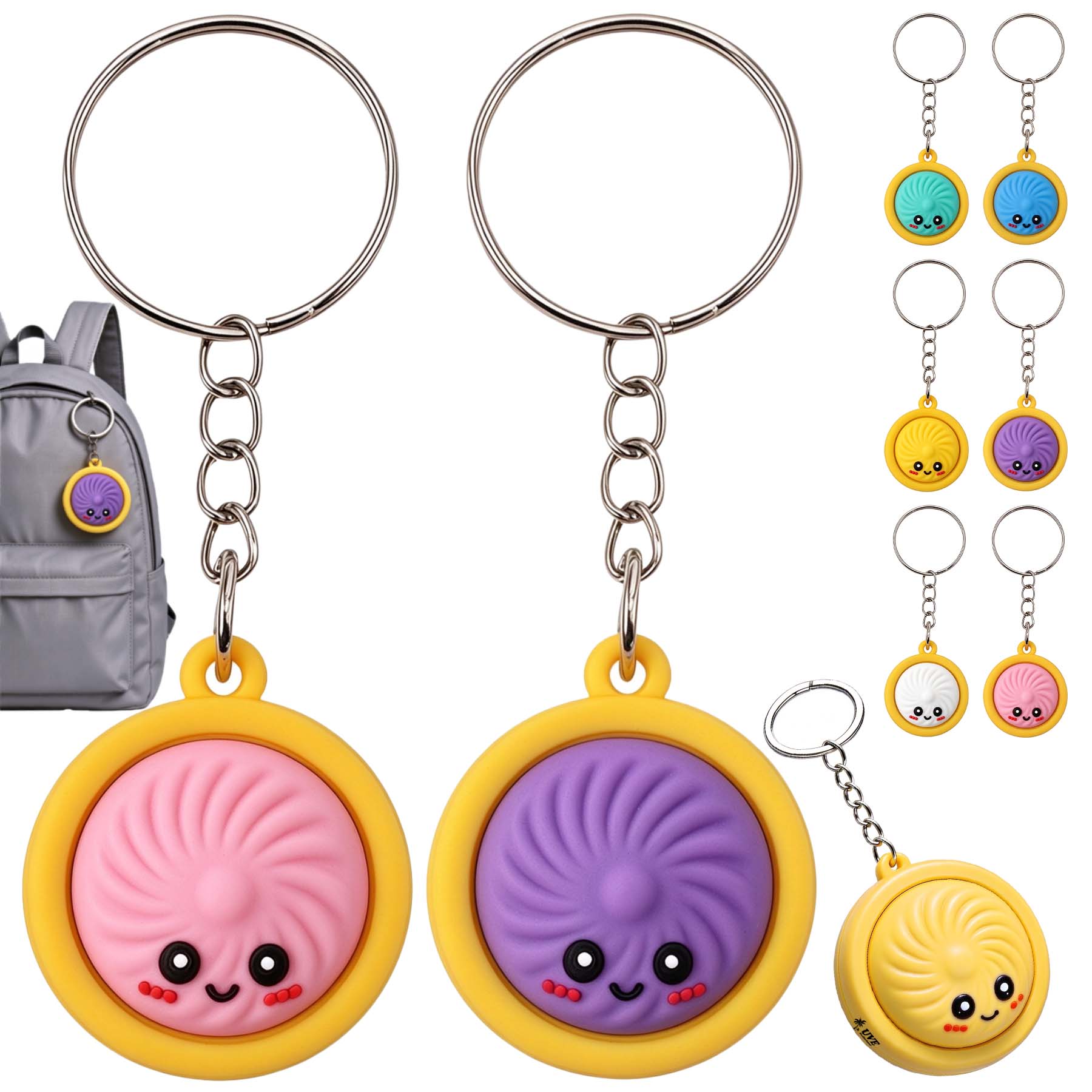 LED Steamed Dumpling Keychain